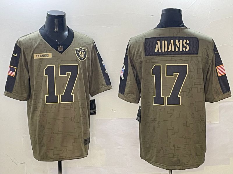 Men Oakland Raiders #17 Adams Green Nike 2025 Salute to Service Limited NFL Jersey style 1